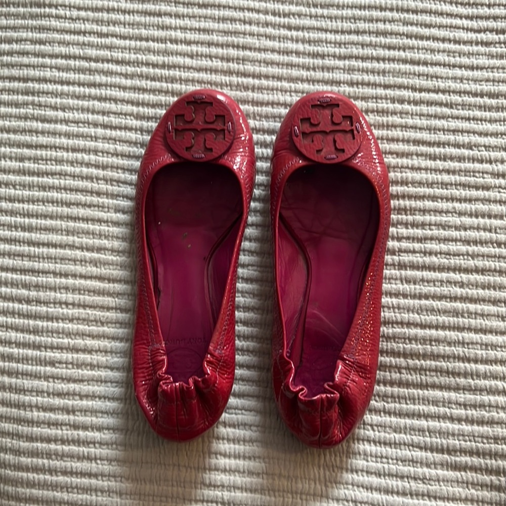 Tory Burch hot pink flats size 8